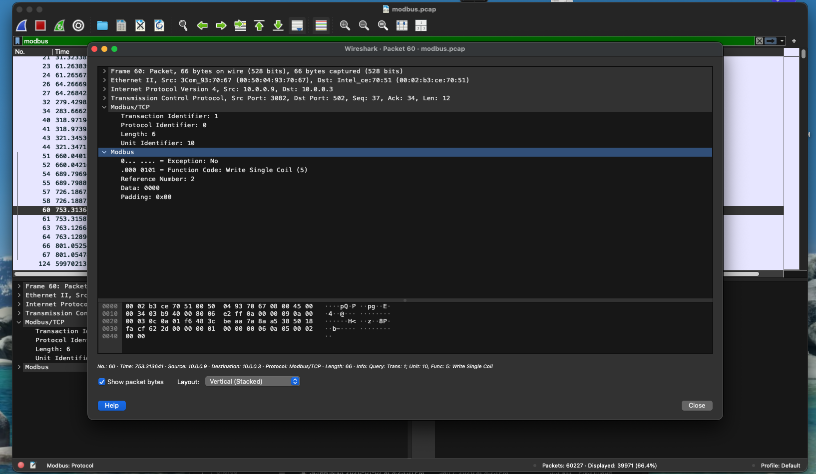 Modbus Suspicious Command